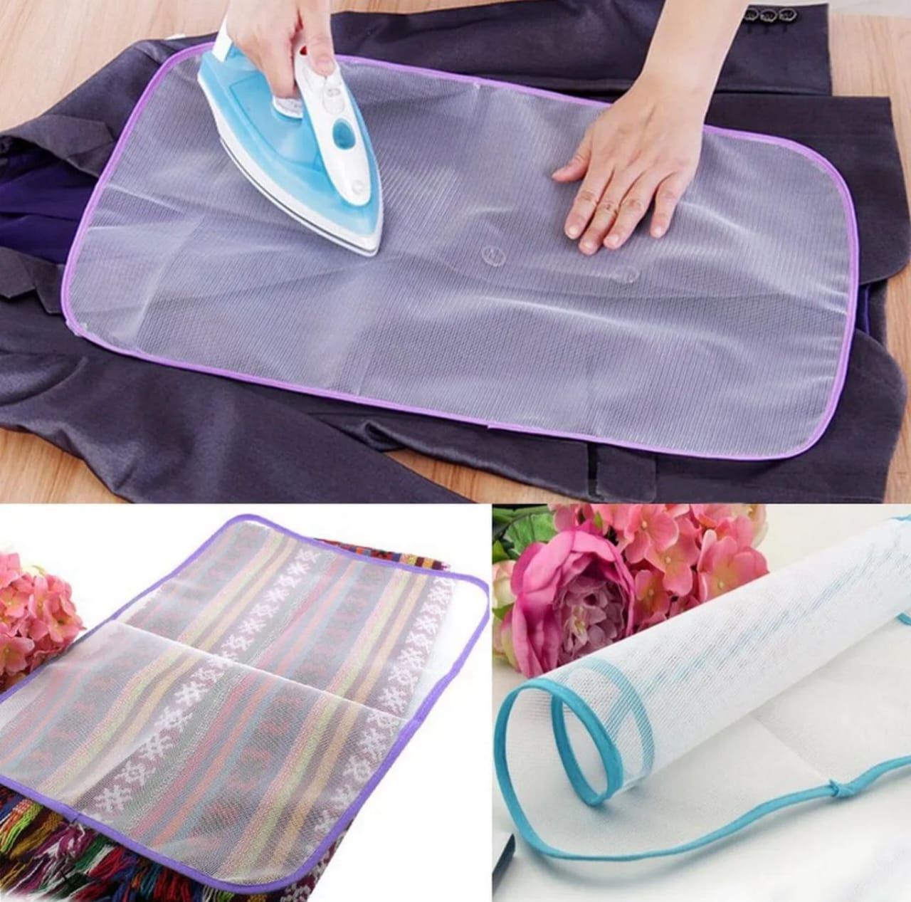 3 Sheets Iron Protective Cloth Protective Press Mesh Ironing Cloth