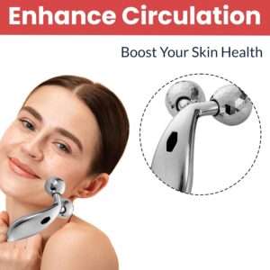 3d Manual Face Massager For Women Facial Massager And Face Roller For Glowing Skin Self Care Product Body Massage Tool Silver