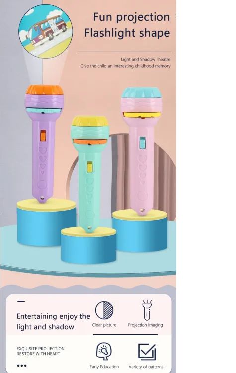 Flashlight Projector Toy 8 Images Torch Lamp - Image 2