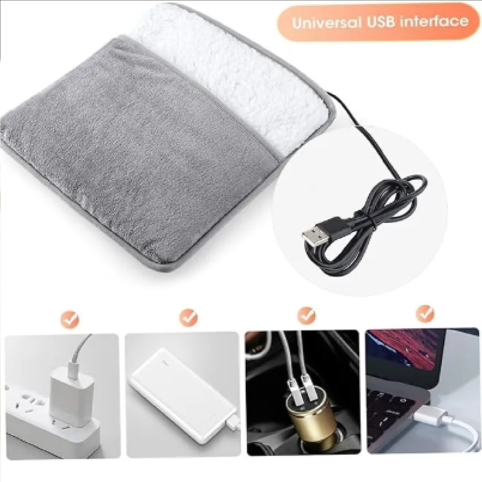 Electric Foot Warmer With USB Charging Washable Foot Warmer Heater - Image 2