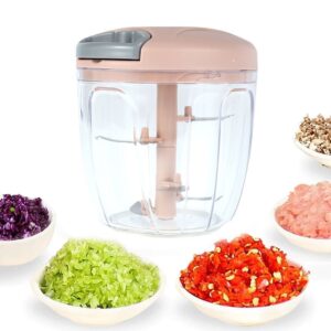 5 Blades Manual Vegetable Chopper Cutter & Food Chopper