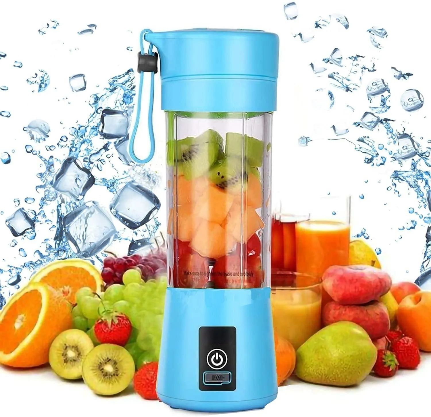 uicer Blender 6 Blades USB Portable 380ml Mini Fruit Bottle Juicer Small Blender