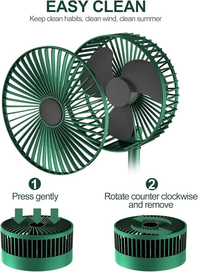 None Rechargable Portable Electric Mini Fan Foldable Telescopic Fan - Image 3